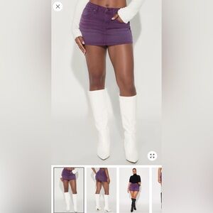 Fashion Nova Plum Denim Mini Skirt